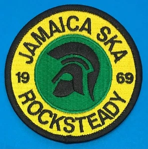 SKA REGGAE SKINHEAD PATCH - TROJAN JAMAICA SKA 1969 - YELLOW OUTER - 75MM DIA - Bild 1 von 1