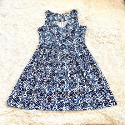 Milly Design Nation Dress Size 10 Blue Cottagecore Empire Waist Boho  141777 - Image 1 of 4