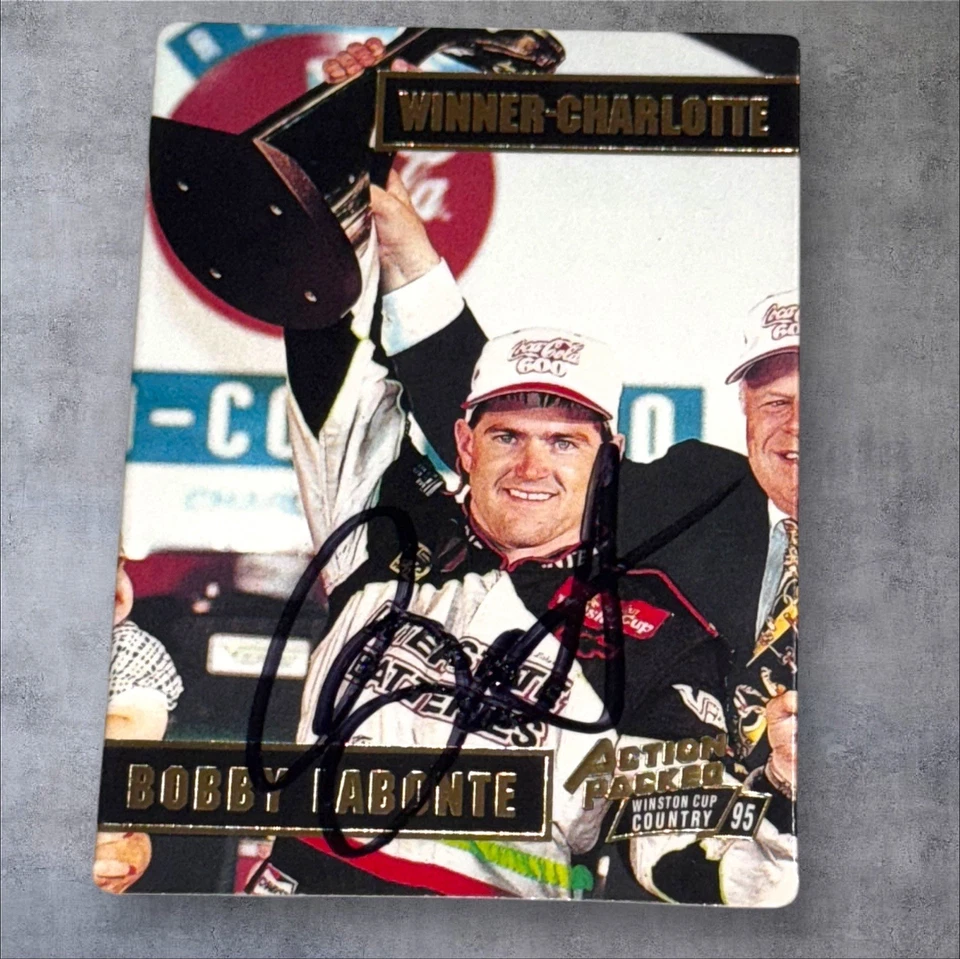 Bobby Labonte 1995 ACTION PACKED COUNTRY #46 VINTAGE autographed NASCAR HOF card - Image 1 of 1