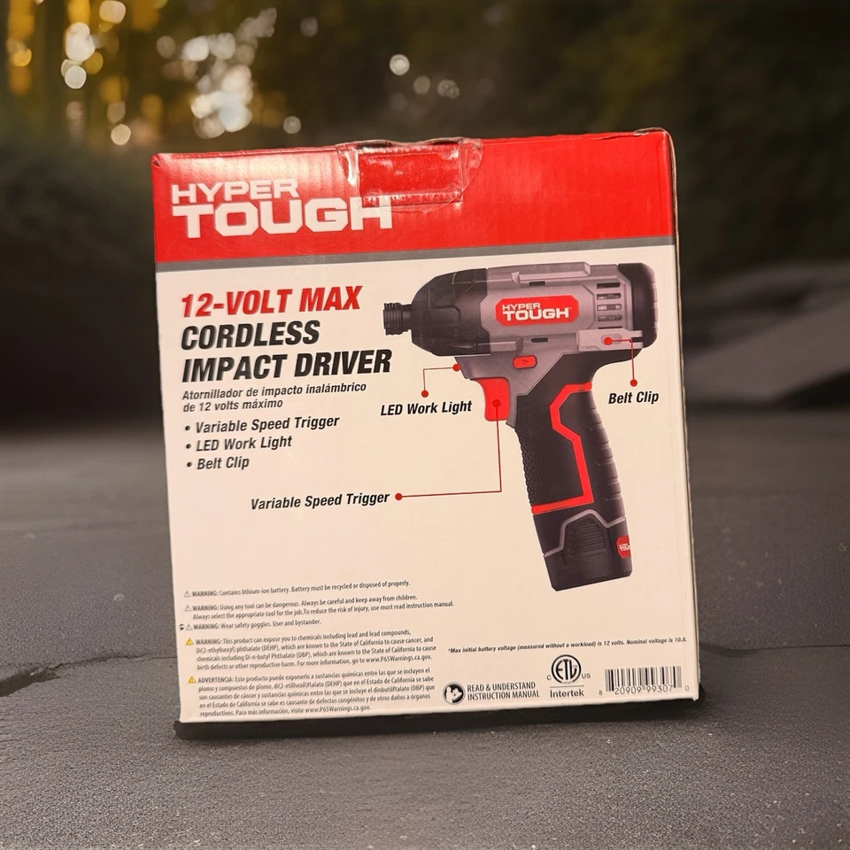 Destornillador de impacto inalámbrico Hyper Tough 12V Max con batería de 1,5ah + cargador - NUEVO SELLADO Foto 1 de 4