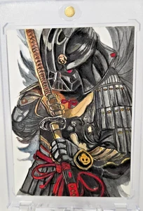 π₯π₯ Star Wars Custom Samurai Darth Vader 1/1 Hand Drawn Sketch Card π₯π₯ - Picture 1 of 2