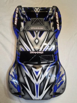 Traxxas Slash 2WD/VXL/4X4. 1/10 Painted Body Blue Black Silver Grey. - Image 1 of 4