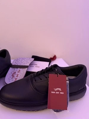 Sun Day Red - Pioneer Cypress Golf Shoes - Size 9 - Tiger Woods - All Black