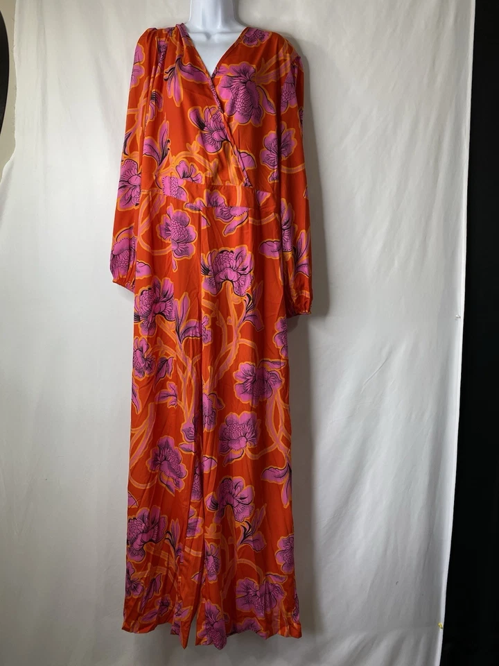 Macacão feminino Boo Hoo perna larga tamanho 14 convidado de casamento de Páscoa costa tropical - Imagem 1 de 4