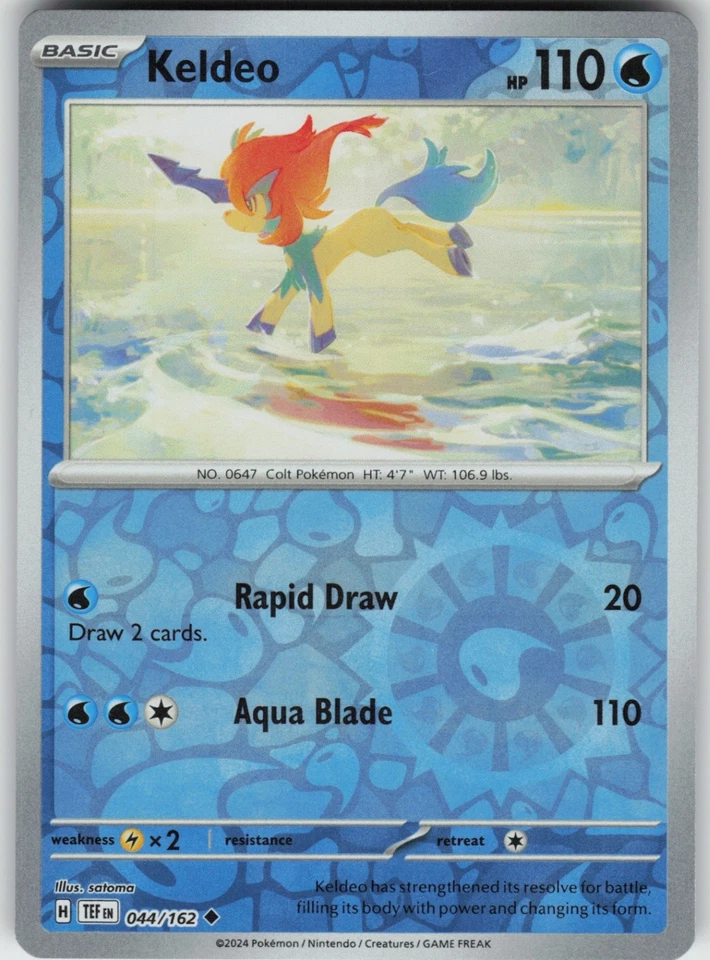 Reverse Holo Keldeo 044/162 Uncommon SV05: Temporal Forces NM - Image 1 of 1