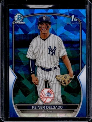 2023 Bowman Chrome Sapphire Keiner Delgado 1st Prospect #BCP-191 Yankees - Image 1 of 2