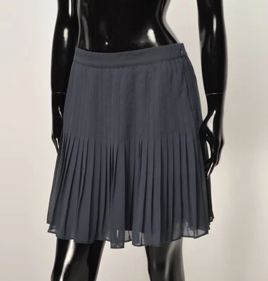 Armani Exchange Y2K Pleated Coquette Navy Flared Mesh Mini Skirt Size 4 - Image 1 of 4