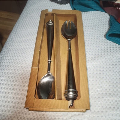 POTTERY BARN NIB ROYAL SILVER SERVER SET - Image 1 of 4