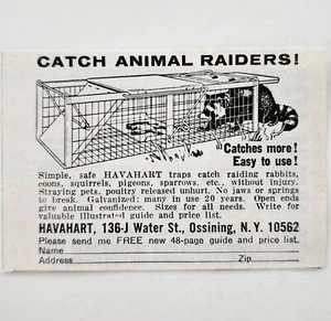 1969 Havahart Live Catch Traps All Purpose Advertisement Varmint Control E91H - Picture 1 of 1