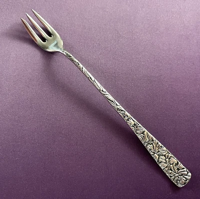 1847 Rogers Bros. A1 纯银盘沙拉/甜点叉,6 — 第 1/4 张图片