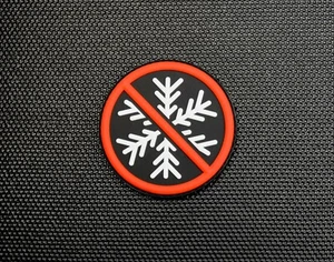 Parche moral de PVC GITD 3D sin copos de nieve permitidos SIN copos de nieve brillan en la oscuridad - Imagen 1 de 3