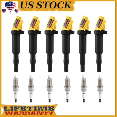6X Bobinas de encendido UF592 + 6x 1208 Bujías para BMW E82 E88 E90 E91 E92 E93 Foto 1 de 4