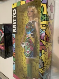 Mattel Barbie Collector Pink Label Romero Britto Barbie Doll BCP98-Soccer - Picture 1 of 3