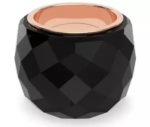 Swarovski 5410336 Anello Nirvana Nero Finitura in tono oro rosa Taglia 55 - Foto 1 di 2