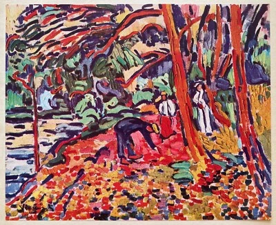 MAURICE DE VLAMINCK 罕见 1948 年 LMTD ED LITHOGRAPH 打印 "PAYSAGE BOIS MORT" 1906 — 第 1/4 张图片
