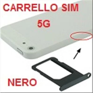 ALUMINIUM MICRO SIM SLOT WAGEN FÜR IPHONE 5 5G SCHWARZ - Bild 1 von 1