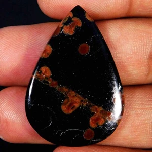 Natural Miraculous Peanut Obsidian Pear Cabochon 22.60Cts. Loose Gemstone - Picture 1 of 3