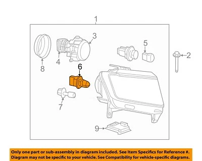 Jeep Chrysler OEM 2015 brújula faro bombilla L003157KLC Foto 1 de 2