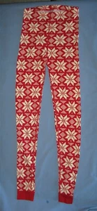 Pantalones de pijama Hanna Andersson copo de nieve solo Long Johns rojo crema 160 14 usados en excelente estado - Imagen 1 de 10
