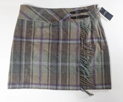 Lauren Ralph Lauren Skirt Womens Size 16 Plaid Mini Wool Zipper Closure Academia - Image 1 of 4
