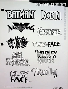 The New Batman Adventures PERSONAJES ALINEACIÓN MODELO GUÍA DE ESTUDIO COPIA página - Imagen 1 de 2