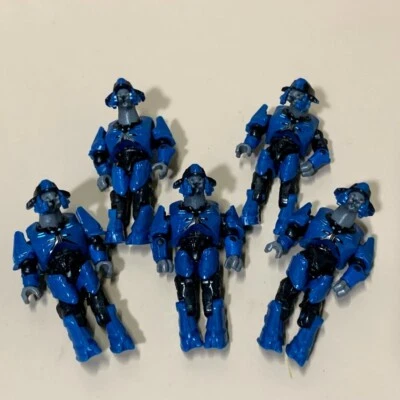 5Pcs Mega Bloks HALO Covenant Combat  Blue Elite Series 5 Figure Pro Builder Toy - Image 1 of 4
