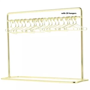 Eledoll 1:6 Dollhouse Furniture Clothes Hanger Clothing Rack Golden Metal Stand - Picture 1 of 2
