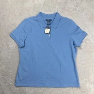 Faconnable Polo Shirt Womens L Blue MSRP $55 New With Tags - Picture 1 of 5