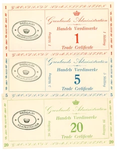 Groenlandia … P-M8-M10 … 1-20 Skilling … ND (1942) … *UNC*😃 - Foto 1 di 2
