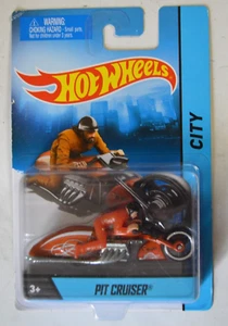 Hot Wheels City Pit Cruiser Motorrad mit Fahrer Maßstab 1:64 Diecast orange - Bild 1 von 5