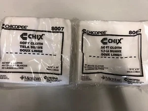 80 Chicopee White Soft Cloth 13" x 15" (CHI8007) CHIX Microban Free Shipping - Picture 1 of 4