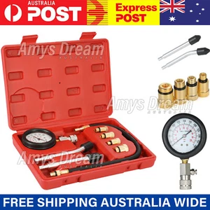 Petrol Engine Compression Tester Kit Tool Set For Automotives Motorcycle MEL - Picture 1 of 12