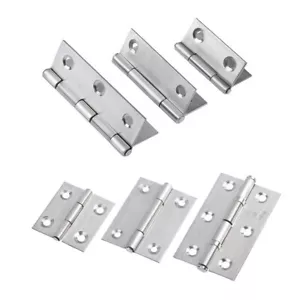 2Pcs Quality Hinges Small Large Door Gate Cabinet Cupboard - Stainless Steel - Picture 1 of 35