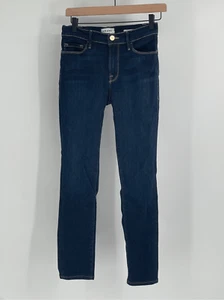 Pantalones de mezclilla con montura Le Skinny De Jeanne para mujer talla 26 azul oscuro tiro medio - Imagen 1 de 13