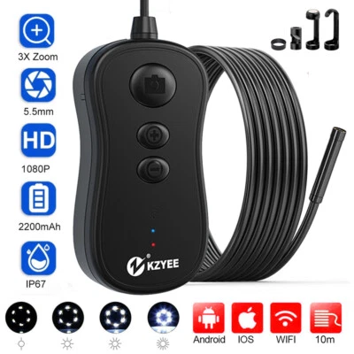KZYEE 5.5mm Lens 1080P HD USB Wifi Endoskop Inspektion Kamera für iPhone Android