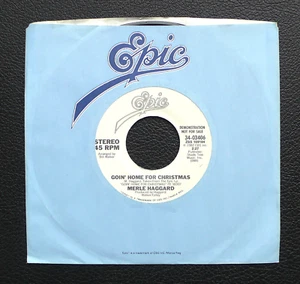 7" Merle Haggard - Goin' Home For Christmas - US Epic Promo - Imagen 1 de 1