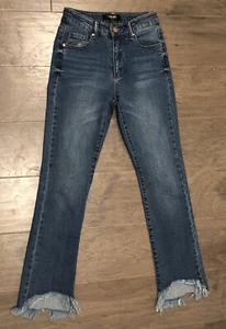 Black Label C'est Toi Frayed Medium Wash Blue Jeans Women's Size 0 - Picture 1 of 11