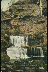 Indian Lader Lower Falls Red Rock Near Canadensis Pennsylvania PA Postcard 1914 - Picture 1 of 1