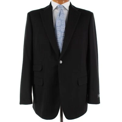 Belvest NWT 100% Camel Hair Sport Coat Size 56L (46L US) In Solid Black - Image 1 of 4