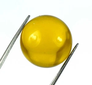 Sfera tonda pietra preziosa citrino gialla creata in laboratorio 16 ct.+/1 pezzo - Foto 1 di 9