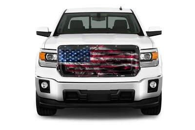 Экран от жуков GrilleAdz® Premium GMC SIERRA Smokey Flag 2014-2015 1500 BS-901-26-SF - Изображение 1 из 4