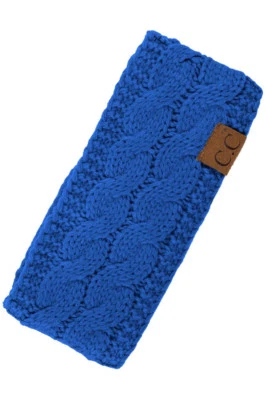 C.C Women Sherpa Lined Cable Knit Winter Headband Ear Warmer Headwrap Soft Cozy - Image 1 of 4