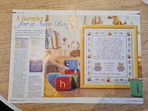 New Baby Sampler Cross Stitch Patterns - Pattern Only - Picture 1 of 4