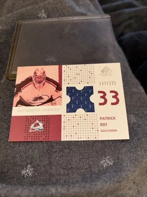 2003-04 Patrick Roy /99 UD SP Game Used Authentic Fabrics Jersey #AF-RY - Image 1 of 2