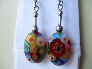 Murano GlassReconstituted Stone Earrings Glass /& Stone Victorian Earrings VICTORIAN EARRINGS