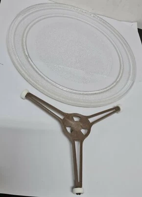 PIATTO DIAMETRO 24,5CM CON SUPPORTO CON RUOTINE PER FORNO MICROONDE  - Immagine 1 di 2