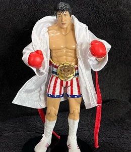 ROCKY • RED WHITE BLUE TRUNKS • CUSTOM BELT • ROCKY IV JAKKS FIGURE - Picture 1 of 5
