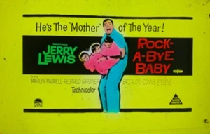 ROCK-A-BYE-BABY Australian Glass Cinema Diapositiva Jerry Lewis Comedia Clásica - Imagen 1 de 2
