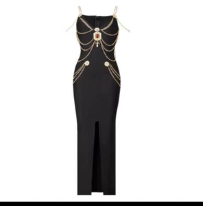 Fashion Long Bandage Dress Sexy Celebrity Bandage Body Dress Small - Picture 1 of 5