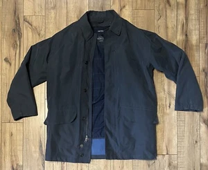 NAUTICA Mens Navy Blue Lined Button/Zip Trench Coat - SIze Large - Picture 1 of 2